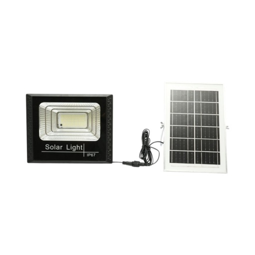 Proiector LED 60W, 6500K cu panou solar 6W, baterie LiFePO4 5000mAh si telecomanda IP67 Breckner Germany - Img 2