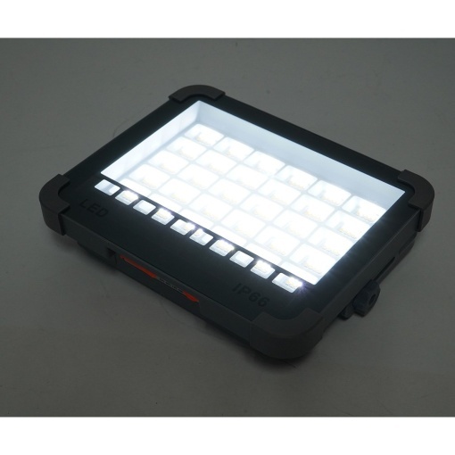 Proiector LED portabil 100W cu panou solar 3W, baterie 3600mAh, 6 moduri de iluminare, magnet, carlig, USB Power Bank 210x170x55mm Breckner Germany - Img 10