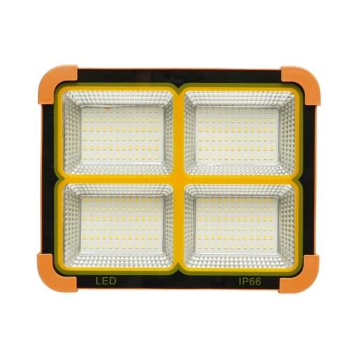 Proiector LED portabil 200W cu panou solar 3W, baterie 12000mAh, 6 moduri de iluminare, magnet, carlig, USB Power Bank Breckner Germany - Img 2