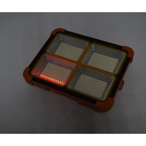 Proiector LED portabil 200W cu panou solar 3W, baterie 12000mAh, 6 moduri de iluminare, magnet, carlig, USB Power Bank Breckner Germany - Img 12