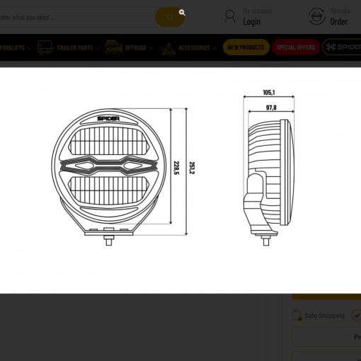 Proiector LED X-SPIDER NINJA rotunda - Img 4