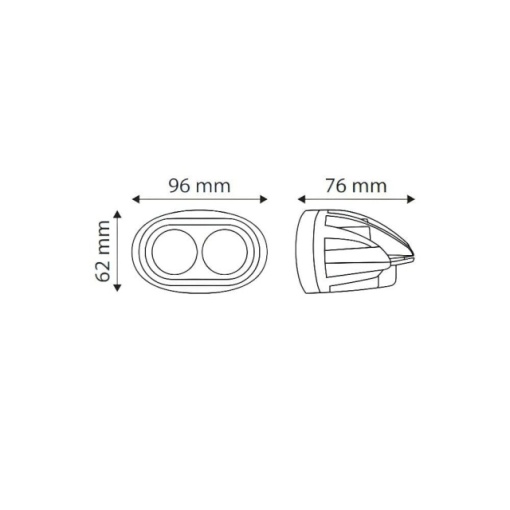 Proiector lucru motostivuitor 96x62, 2 LED-uri, 10-30V, 8W, 800lm - Img 4