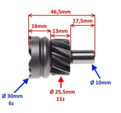Rac pornire scuter Piaggio FLY 125cc (11dinti) - Img 2