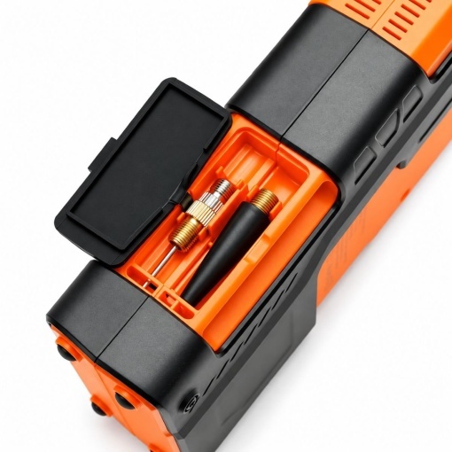 Robot pornire auto cu compresor aer portabil digital 150PSI, 12V, 120W, baterie Li-ion 8000mAh, Power Bank, lanterna LED, port USB/USB-C Breckner Germany - Img 12
