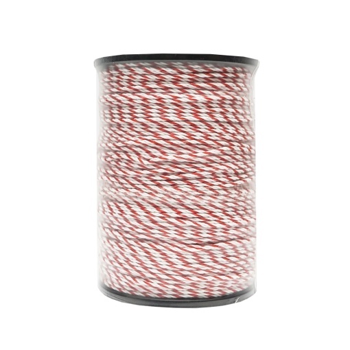 Rola fir alb-rosu fi 4mm 6x0.2mm SS, 0.9Ohm/m, 500m gard electric Breckner Germany - Img 2