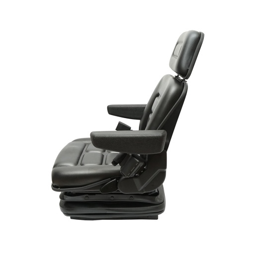 Scaun universal reglabil pentru tractor cu centura de siguranta, cotiere si suspensie mecanica 830x610mm - Img 3
