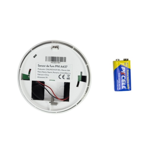 Senzor de fum PNI A437, standalone, cu alarmare sonora si luminoasa, 85dB, interior, alb - Img 5