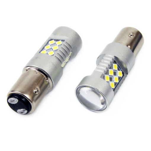 Set 2 becuri auto cu LED CANBUS - AMIO 12-24V, BA15D P21W-5W, 24 SMD 3030 - Img 3