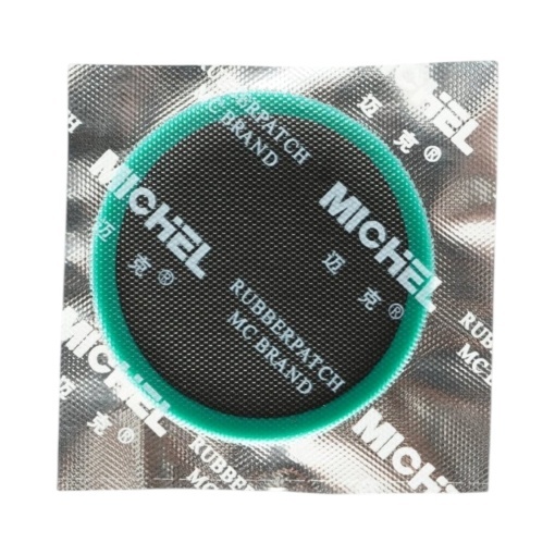 Set 20 petice vulcanizare rotunde 25mm, 32mm, 42mm, 50mm + 1 tub adeziv 20ml pentru camere de aer Michel - Img 6
