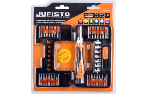 Set de biti de surubelnita Jufisto Precision cu surubelnita, 37 buc - Img 2