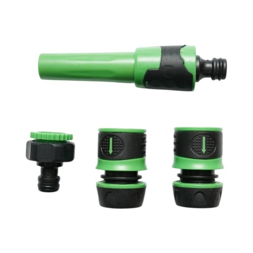 Set duza de stropit reglabila cu adaptor robinet 1/2-3/4 inch, 2 conectori rapizi pentru furtun gradina 1/2 inch Breckner Germany - Img 2