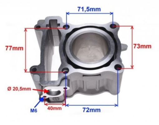 Set motor scuter Yamaha X-Max 125cc (racire pe apa) 52mm - Img 3