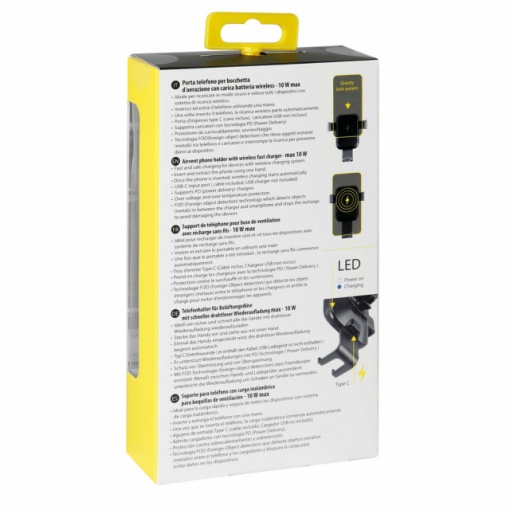 Suport auto grila ventilatie &amp; incarcator Wireless 10W - Img 8
