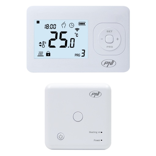 Termostat fara fir PNI CT62 pentru centrale termice, afisaj iluminat, programe zilnice - Img 11