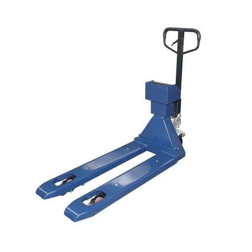 Transpalet manual 3T cu cantar electronic, baterie 6V/4Ah si roti silicon - Img 2
