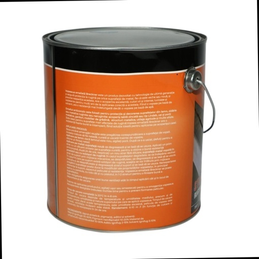 Vopsea email anticoroziva 3 in 1 albastru 680 pe baza de solvent 3.5L, direct pe rugina, interior si exterior Breckner Germany - Img 2
