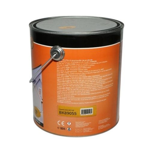 Vopsea email anticoroziva 3 in 1 auriu 027 pe baza de solvent 3.5L, direct pe rugina, interior si exterior Breckner Germany - Img 3