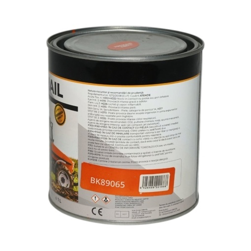 Vopsea email anticoroziva 3 in 1 portocaliu Kubota 1K pe baza de solvent 1L, direct pe rugina, interior si exterior Breckner Germany - Img 3
