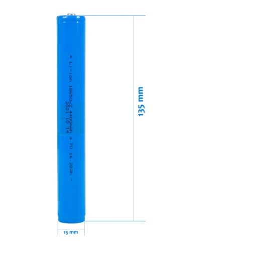 Acumulator bloc 18650 PNI 450 3.7V pentru lanterne PNI Adventure F450 - Img 2
