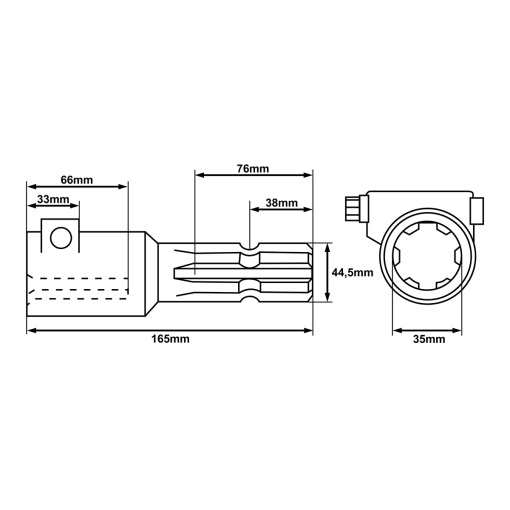 Adaptor cardan trecere Z6 1 3/4 la Z6 1 3/8 - Img 4