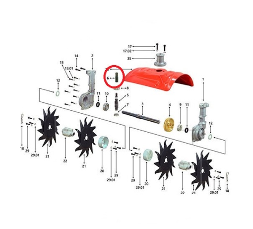 Adaptor transmisie "cultivator" pentru motocoasa compatibil Stihl Fs 120, Husqvarna 128 - Img 2