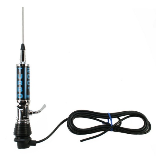Antena CB LEMM Turbo 2001 Classic AT2001C, lungime 200 cm, castig 6.5dB, 26-28.5MHz, 2000W, montura fixa, cablu RG58 4m, fabricat in Italia - Img 2