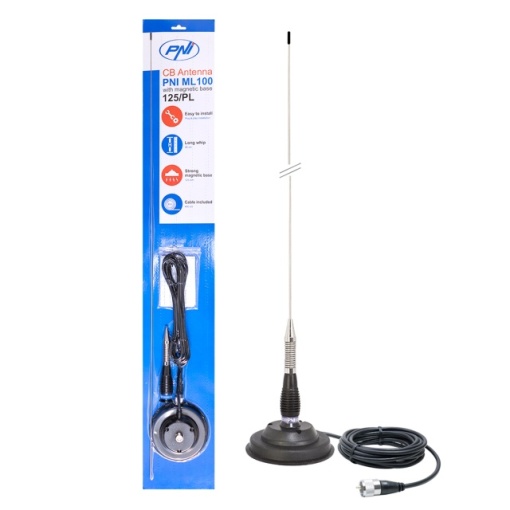 Antena CB PNI ML100, lungime 100 cm, 26-30MHz,250W, magnet 125mm inclus - Img 8