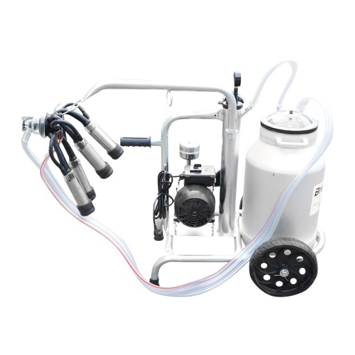 Aparat de muls vaci cu grup colector 160cc, sasiu galvanizat, bidon aluminiu 30L, 1 post, pahar inox Breckner Germany - Img 2