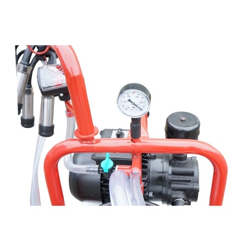 Aparat de muls vaci cu grup colector 160cc, sasiu vopsit electrostatic, bidon aluminiu 30L, 1 post Breckner Germany - Img 9