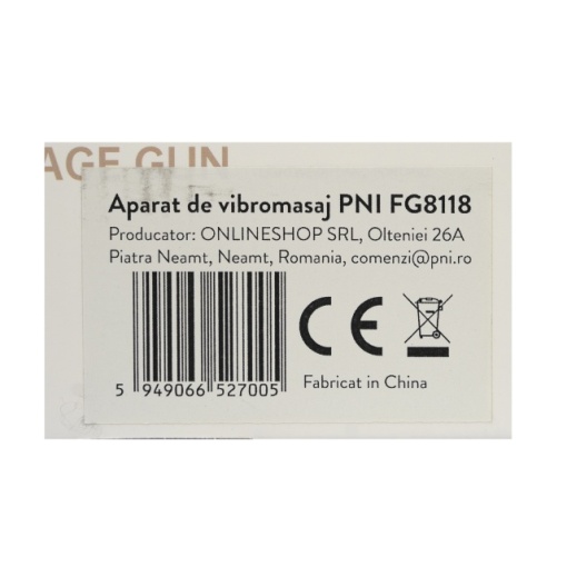 Aparat de vibromasaj PNI FG8118, 4 capete de masaj, 6 trepte de intensitate, acumulator 1200 mAh inclus - Img 4