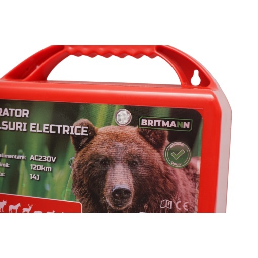 Aparat generator de impulsuri 14 Joule, 220V, 120 km pentru gard electric Britmann - Img 6