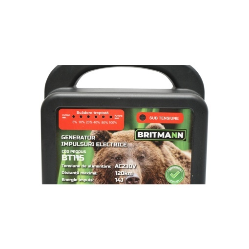 Aparat generator de impulsuri 14 Joule pentru gard electric 230V, 120Km Britmann - Img 6