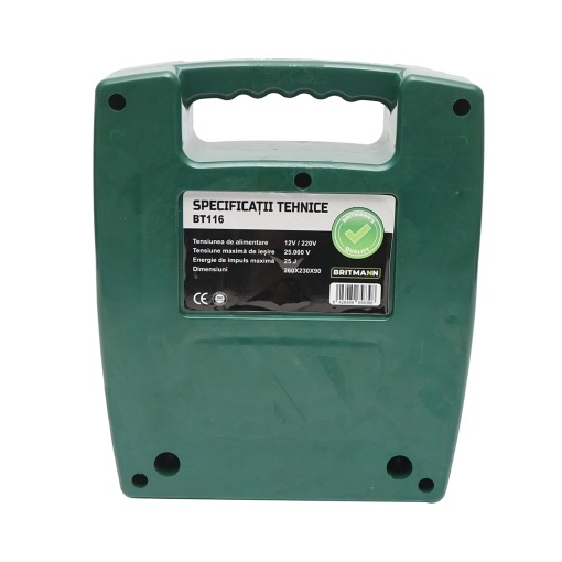 Aparat generator de impulsuri 25 Joule, 120km pentru gard electric 12-220V Britmann - Img 4