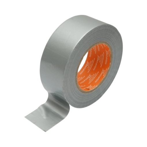 Banda adeziva textila Duct Tape argintie 48mm x 55m pentru reparatii HighPower - Img 2