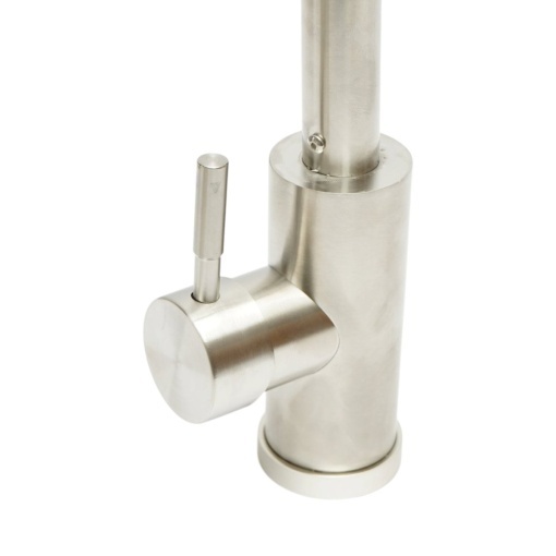 Baterie chiuveta bucatarie cu dus extractibil, arc flexibil, perlator 2 functii, inox satinat, aliaj zinc, furtunuri incluse - Img 11
