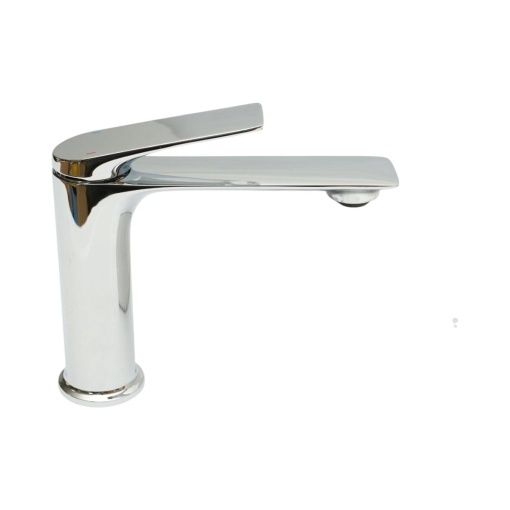 Baterie lavoar baie Premium din cupru, pipa lunga, design rotund, monocomanda, crom lucios, furtunuri incluse - Img 5