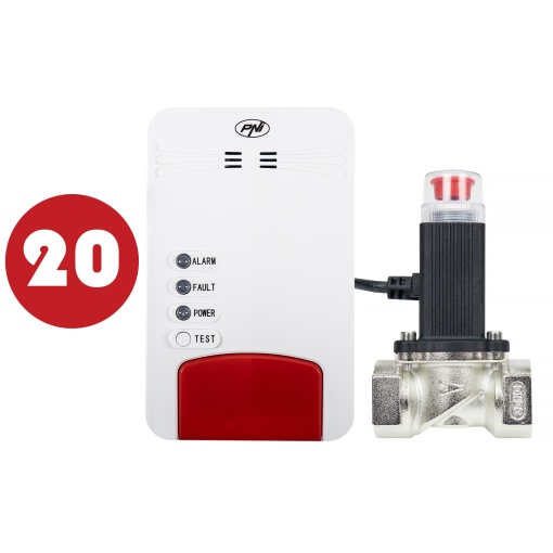 Bax cu 20 buc Kit PNI Safe House Dual Gas 250 cu senzori pentru 2 tipuri de gaz monoxid de carbon (CO) si gaze naturale si electrovalva 3/4 inch - Img 7