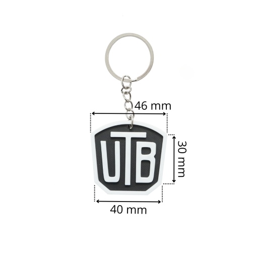 Breloc chei emblema UTB alb - Img 2