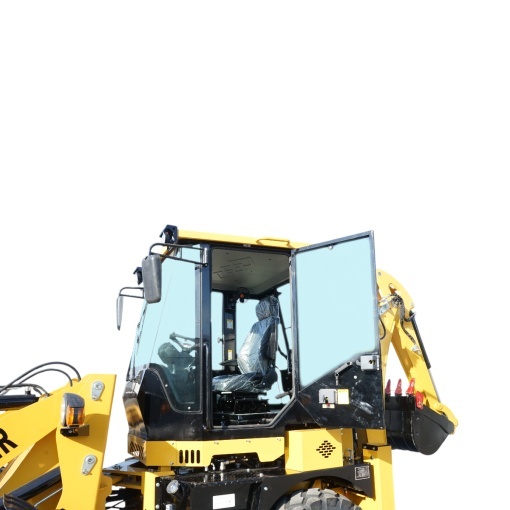 Buldoexcavator articulat compact 1.8T, motor diesel 61CP Euro 5 cu brat excavator, cupa frontala, furci paleti, picon hidraulic Breckner Germany - Img 7