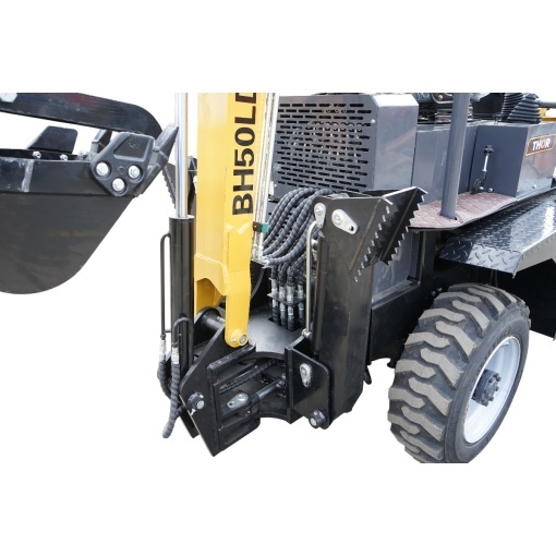 Buldoexcavator articulat compact 2.5T, motor diesel 52CP, adancime sapare 1600mm, cupa frontala si brat excavare spate THOR - Img 15