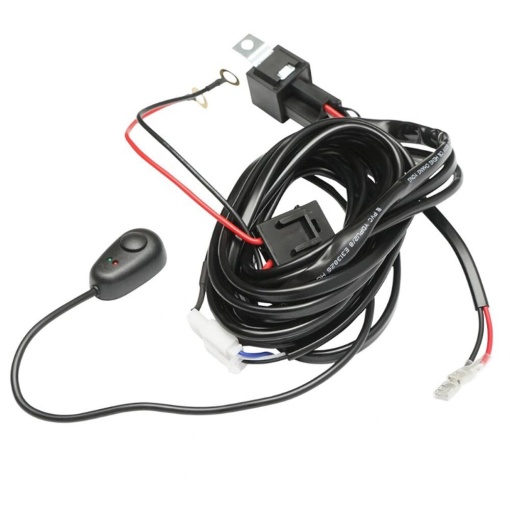 Cablaj electric pentru 1 proiector, cablu 3m, cu intrerupator Led si releu 12V 40A - Img 2