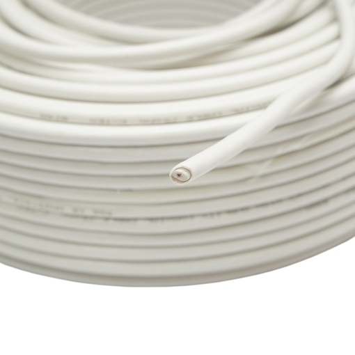Cablu coaxial RG6 CCTV K-TEX 1mm CCA, ecranat, 75 Ohm, PVC alb 100m/rola - Img 3