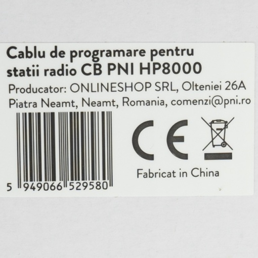 Cablu de programare pentru statiile radio CB PNI Escort HP8000L, HP8001L, HP8024 - Img 3