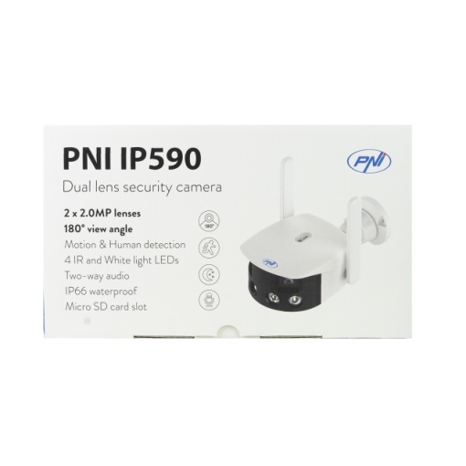 Camera supraveghere video PNI IP590, wireless, cu IP, Dual lens, 2 x 2MP, 180 grade, slot card micro SD - Img 7