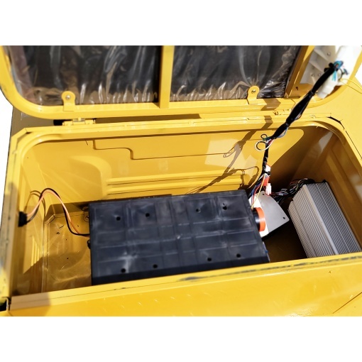Carucior platforma electrica transport marfa cu bancheta 1200W, 48V, 3x1.25m sarcina maxima 1000Kg THOR - Img 8