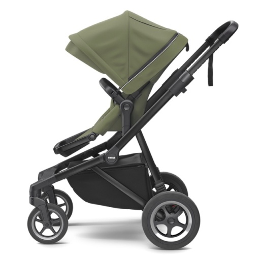 Carucior Thule SLEEK Cadru Negru si Copertina Soft Green (verde kaki) - Img 3