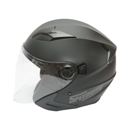 Casca moto tip jet neagra, model urban cu viziera transparenta si ochelari de soare, marimea L - Img 3