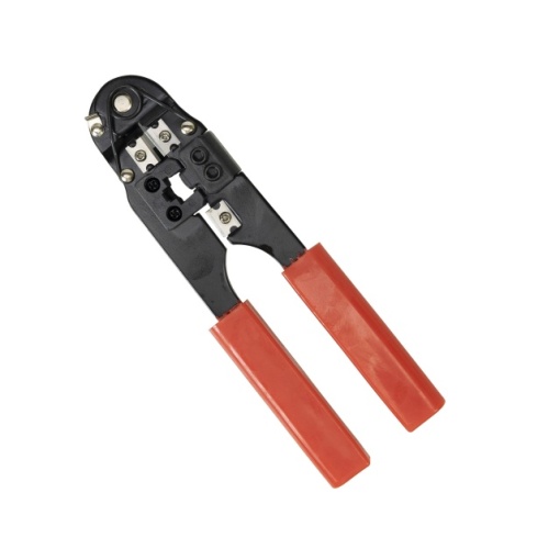 Cleste PNI SR5, pentru taiat, dezizolat cablu si sertizat mufe RJ45 CAT5, CAT6, rosu - Img 3