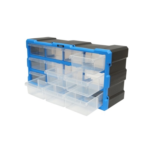 Cutie depozitare albastra din plastic modulara, 12 sertare 497x157x250mm Breckner Germany - Img 5