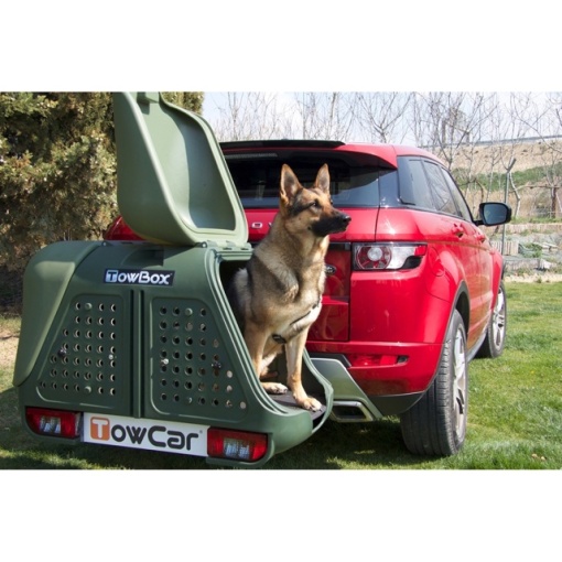 Cutie portbagaj pe carligul de remorcare Towbox V2 DOG Verde - Img 4